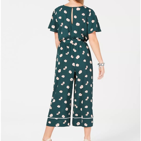 Floral Faux-Wrap Jumpsuit - Picture 2 of 9